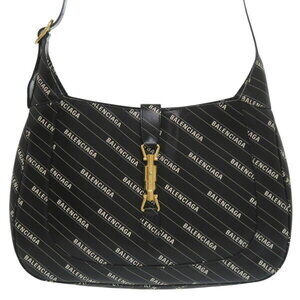 Gucci Balenciaga Jackie The Hacker Project Leather Black White Shoulder Bag